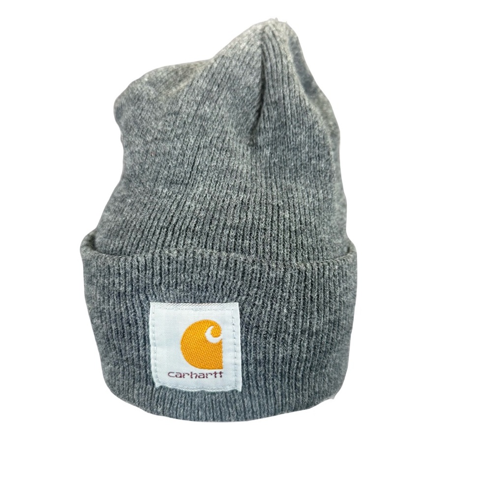 Carhartt A18 Knit Cuffed Beanie Coal Heather Gray Carhartt & Guinness patches - Picture 4 of 8